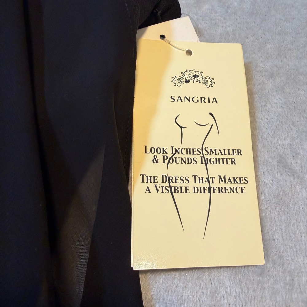Sangria Black One Shoulder Cocktail Dress Rhinestone Ruched AWYEC32I Size 10 NWT - Picture 2 of 10